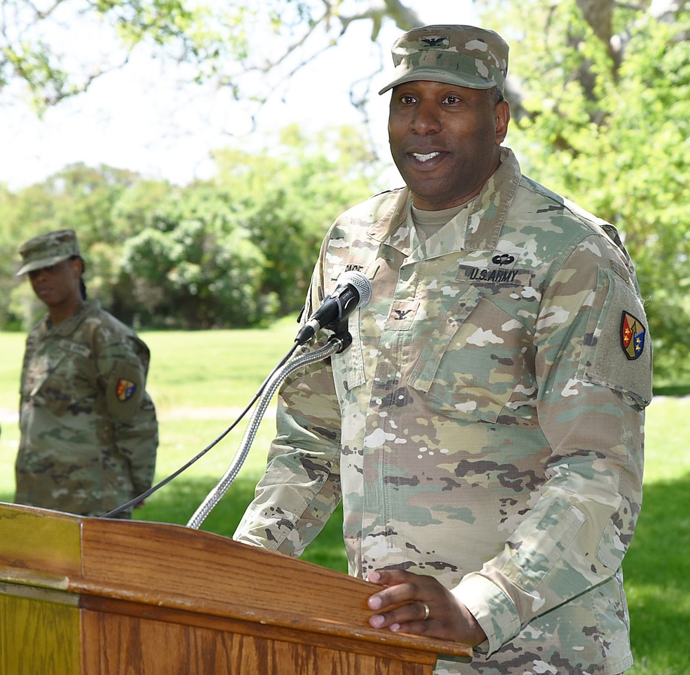 ASC-ARE conducts change of command on banks of Mississippi River