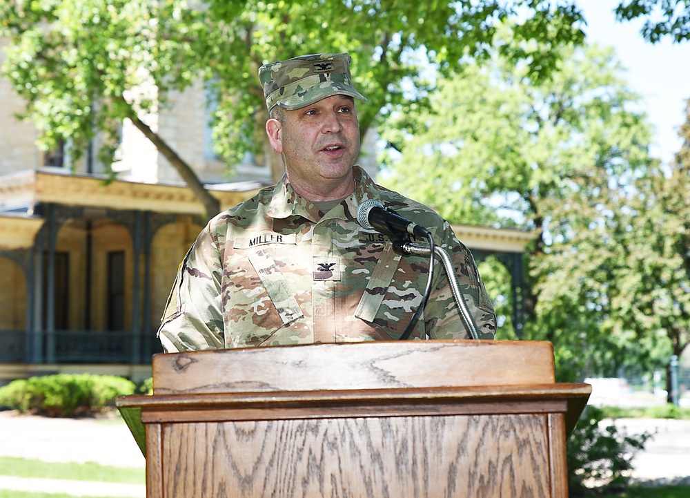 ASC-ARE conducts change of command on banks of Mississippi River