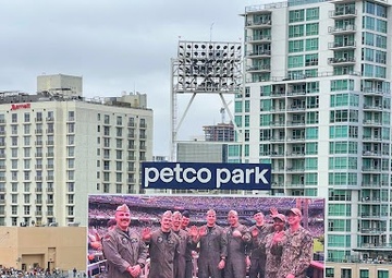 The "Raptors" of HSM-71 Conducts a Flyover of Petco Park during San Diego Padres Game