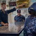 USS Ronald Reagan (CVN 76) Sailors host a tour with members of the Izumo (DDH 183)