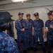 USS Ronald Reagan (CVN 76) Sailors host a tour with members of the Izumo (DDH 183)