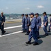 USS Ronald Reagan (CVN 76) Sailors host a tour with members of the Izumo (DDH 183)