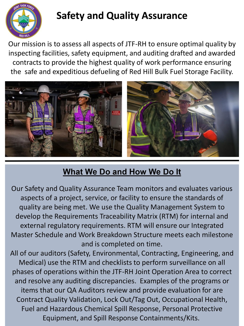 Safety and Quality Assurance