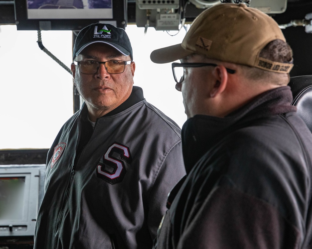 Visitors Arrive on USS Princeton