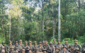 Marines with 1/2 participate in Suriname Jungle Training