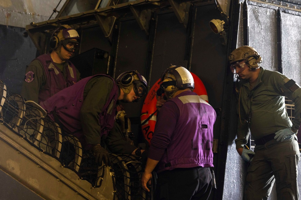 USS Bataan conducts well deck operations