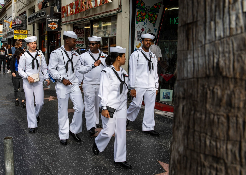 Sailors participate in the Los Angeles Navy fleet week