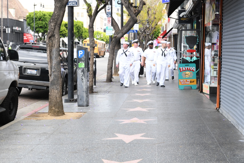 Sailors Walk the Hollywood Strip