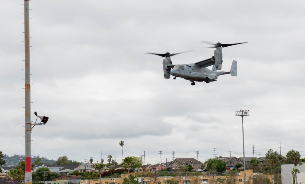 MV-22B Arrives For Los Angeles Fleet Week 2023