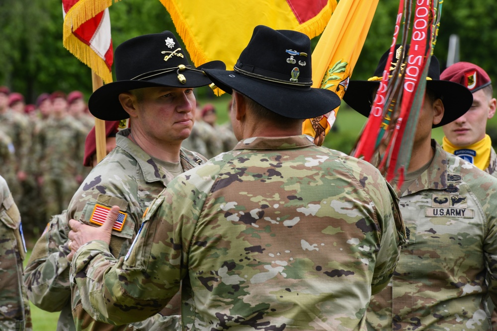 1-91 CAV, 173rd Airborne Brigade Change of Command ceremony