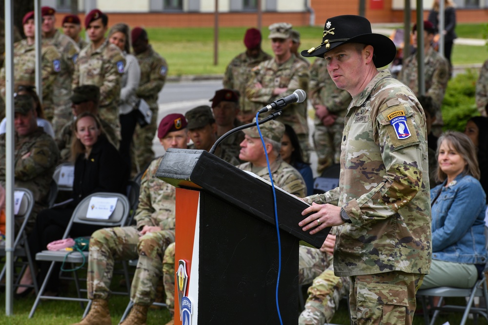 1-91 CAV, 173rd Airborne Brigade Change of Command ceremony