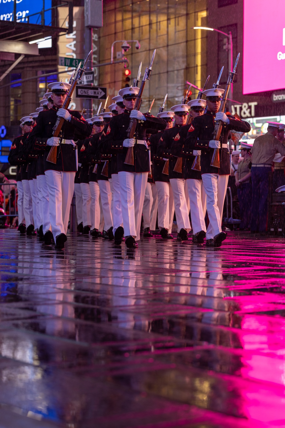 Marine Corps Silent Drill Platoon Performs at Times Square