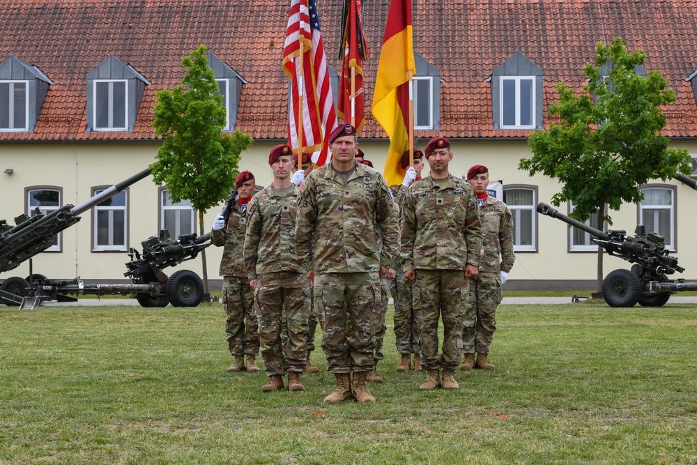 4-319th AFAR, 173rd Airborne Brigade Change of Command ceremony