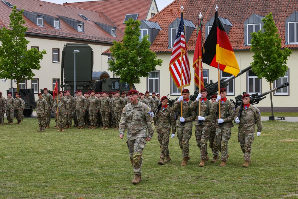 4-319th AFAR, 173rd Airborne Brigade Change of Command ceremony