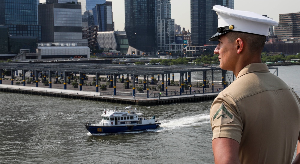 Wasp Arrives in New York for Fleet Week NYC