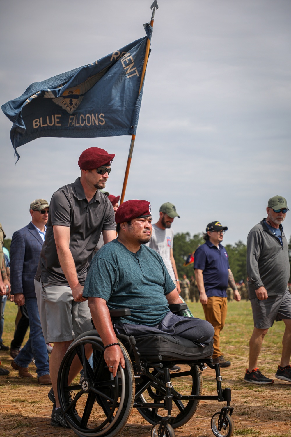 Paratroopers March During Pass In Review Ceremony