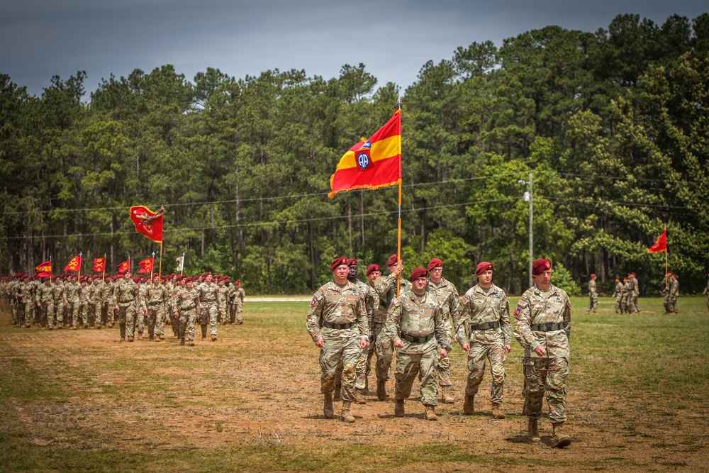 Paratroopers March During Pass In Review Ceremony