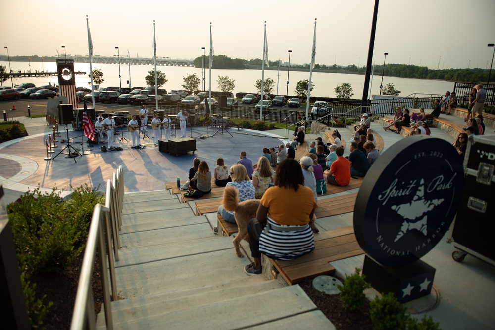 U.S. Navy Band Country Current performs in Spirit Park at National Harbor, MD.