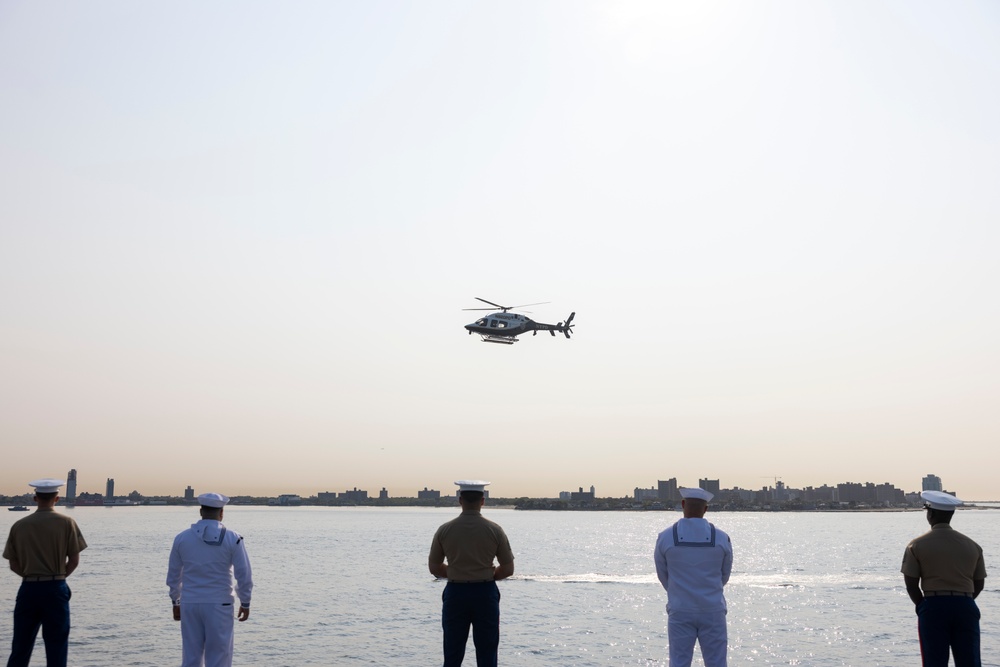 U.S. Marines and Sailors arrive at Fleet Week New York