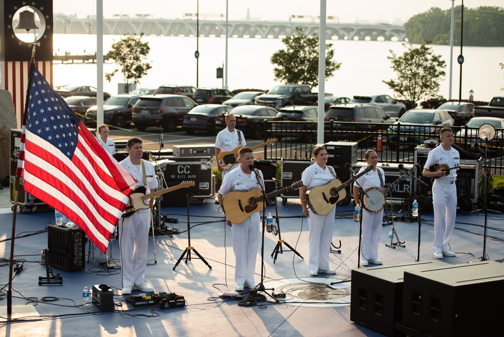 U.S. Navy Band Country Current performs in Spirit Park at National Harbor, MD.