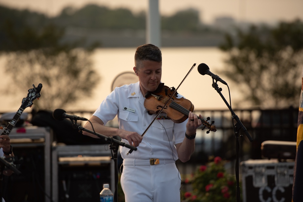 U.S. Navy Band Country Current performs in Spirit Park at National Harbor, MD.