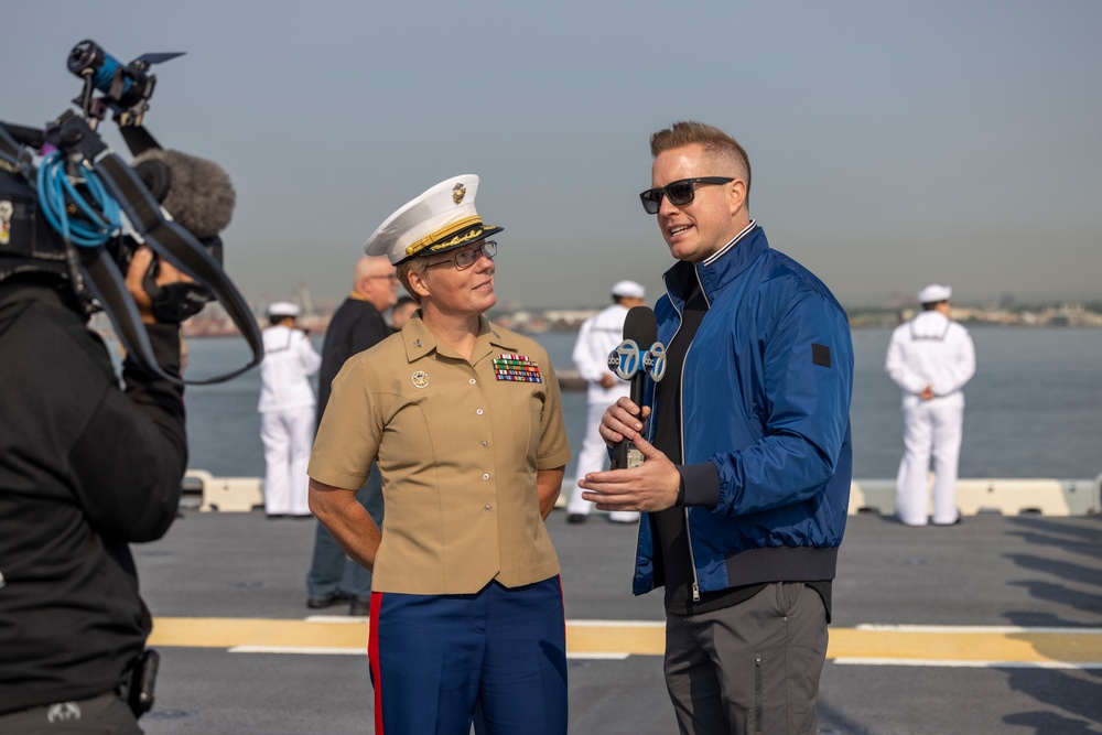 U.S. Marines and Sailors arrive at Fleet Week New York