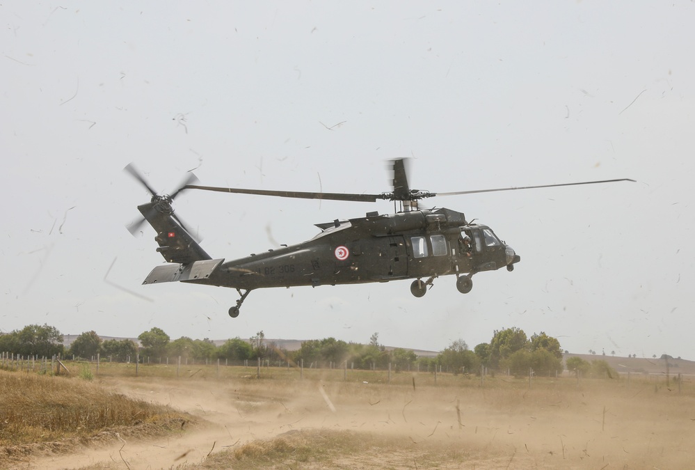 U.S. Marines and Tunisian Armed Forces conduct free-fall training