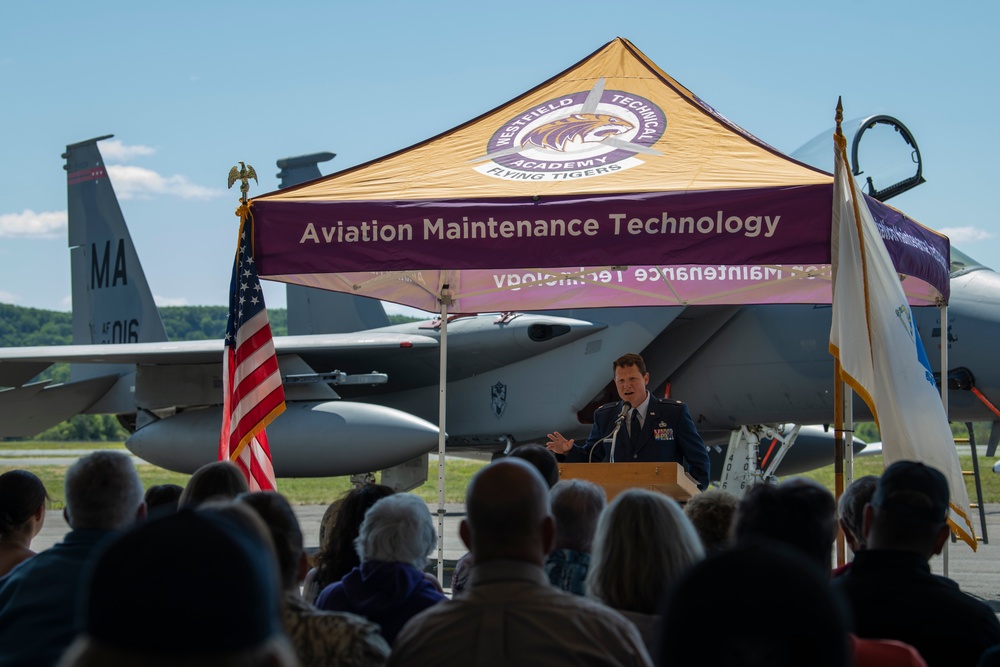 Westfield Technical Academy Aviation Maintenance Technology 2023 graduate enlists in the 104FW