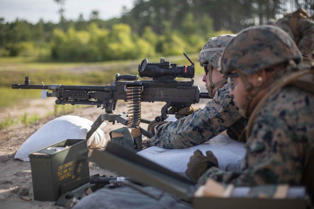 2nd Marine Logistics Group Battles Skills Training School Machine Gun Course Live-Fire Range