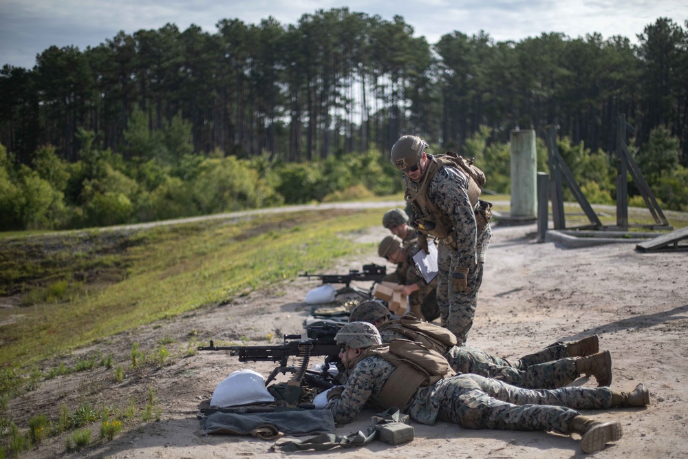 2nd Marine Logistics Group Battles Skills Training School Machine Gun Course Live-Fire Range