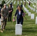 Deputy Secretary Hicks, staff place flags at Arlington National Cemetery