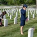 Deputy Secretary Hicks, staff place flags at Arlington National Cemetery