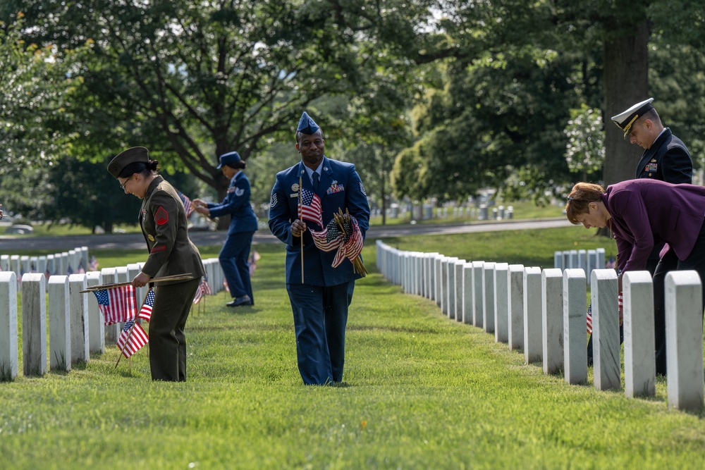 DVIDS - Images - Deputy Secretary Hicks, staff place flags at Arlington ...