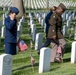 Deputy Secretary Hicks, staff place flags at Arlington National Cemetery