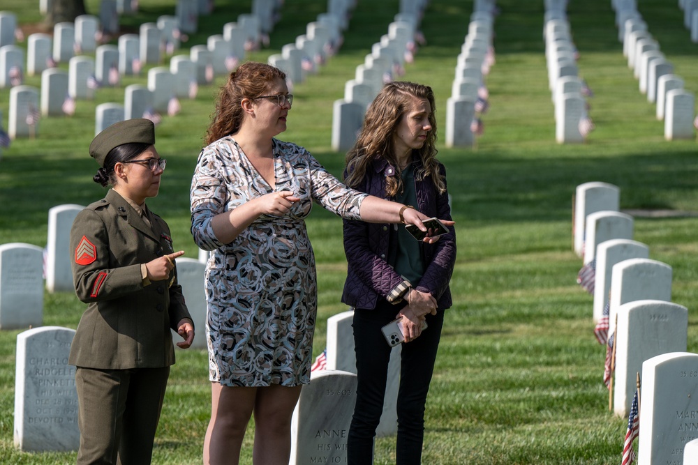 Deputy Secretary Hicks, staff place flags at Arlington National Cemetery