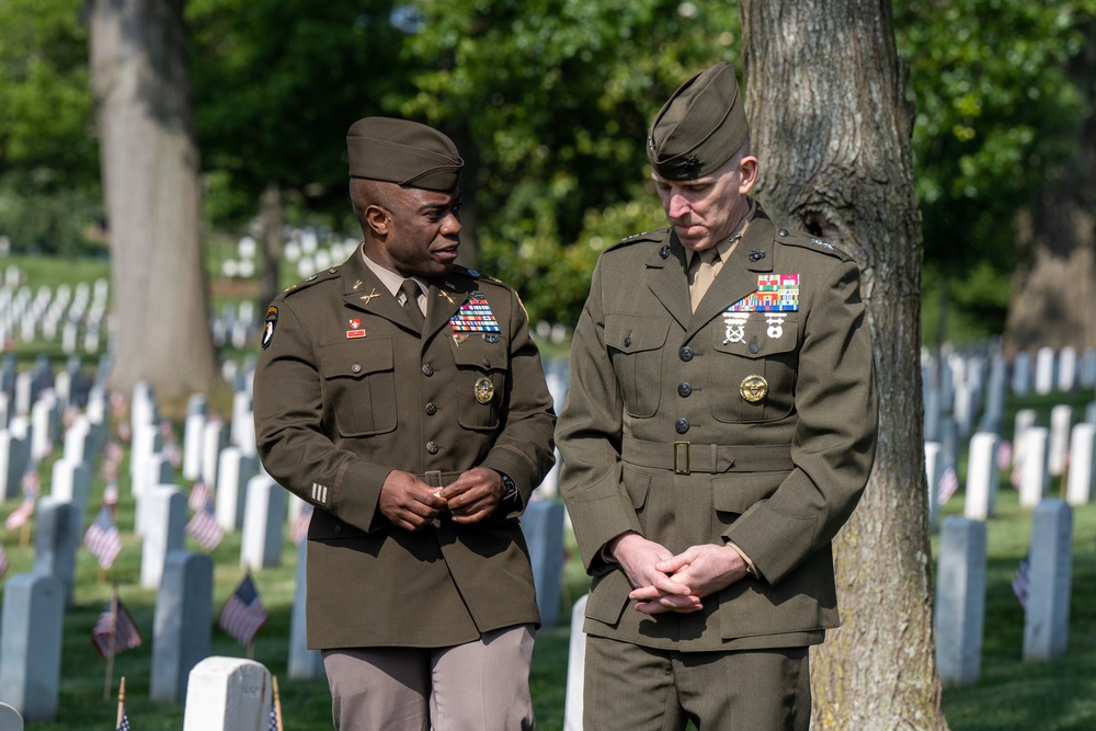 Deputy Secretary Hicks, staff place flags at Arlington National Cemetery