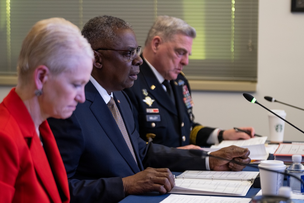 Secretary Austin, CJCS, ASD International Security Affairs participate in UDCG