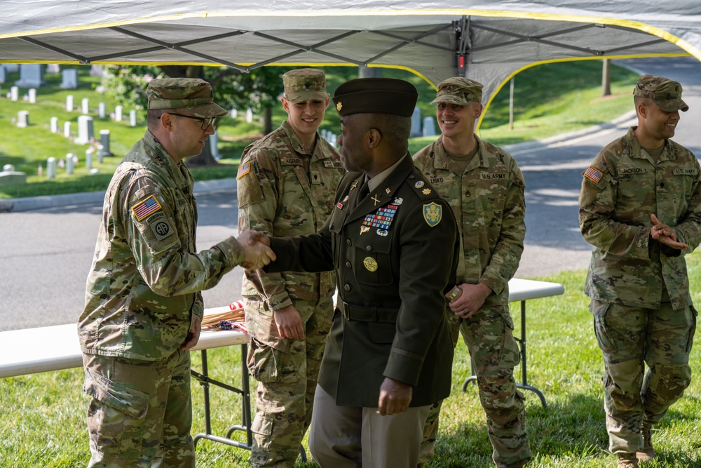 Deputy Secretary Hicks, staff place flags at Arlington National Cemetery