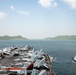 Sailor Mans Ship's Binoculars During Port Transit