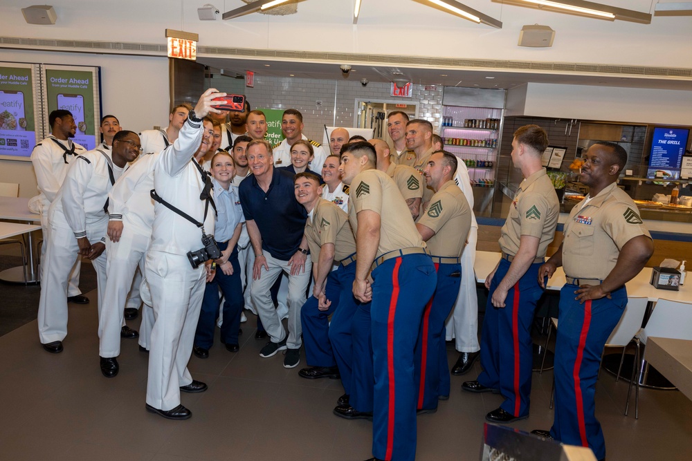 Marines, Sailors and Coast Guardsmen Tour NFL Headquarters