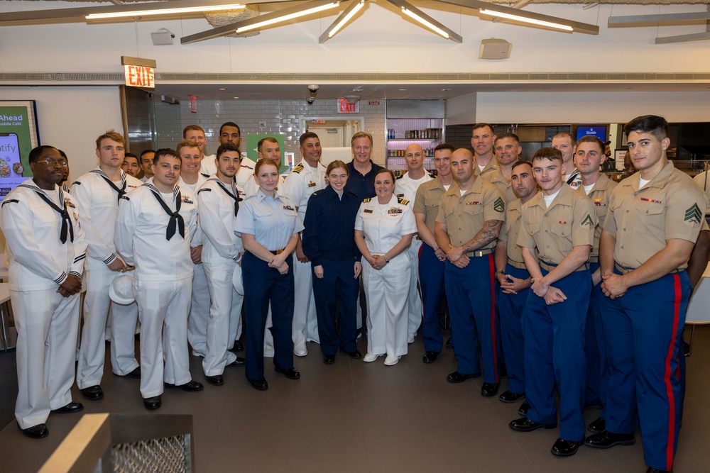 Marines, Sailors and Coast Guardsmen Tour NFL Headquarters