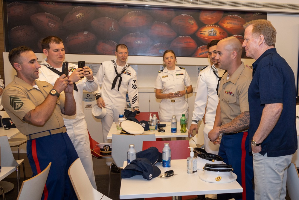 Marines, Sailors and Coast Guardsmen Tour NFL Headquarters