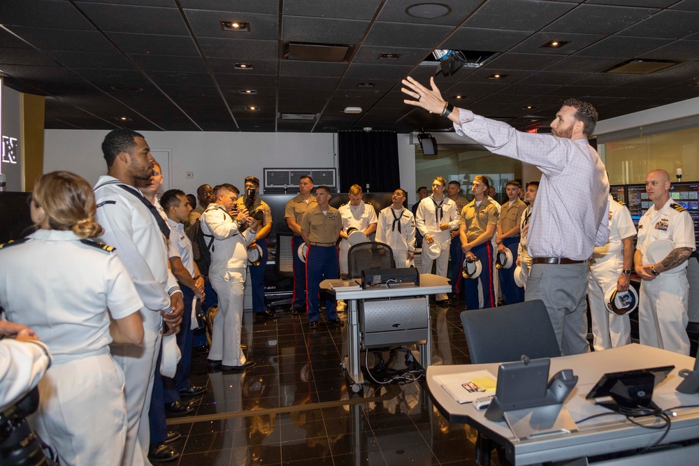 Marines, Sailors and Coast Guardsmen Tour NFL Headquarters