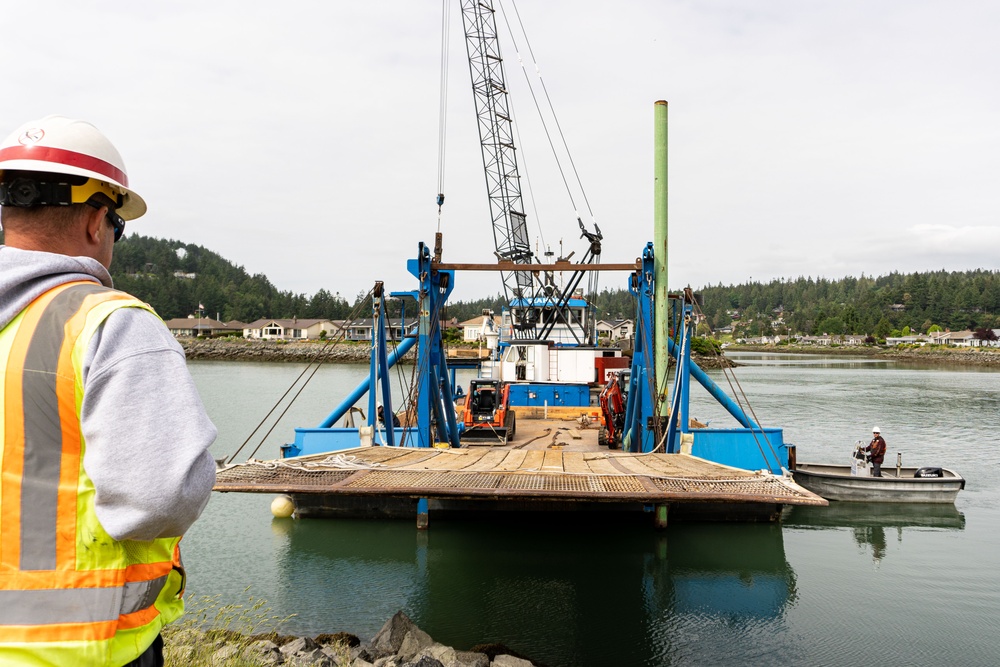 McGlinn Island Jetty emergency repairs underway to protect endangered salmon