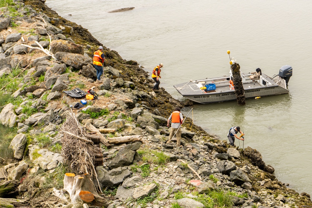 McGlinn Island Jetty emergency repairs underway to protect endangered salmon