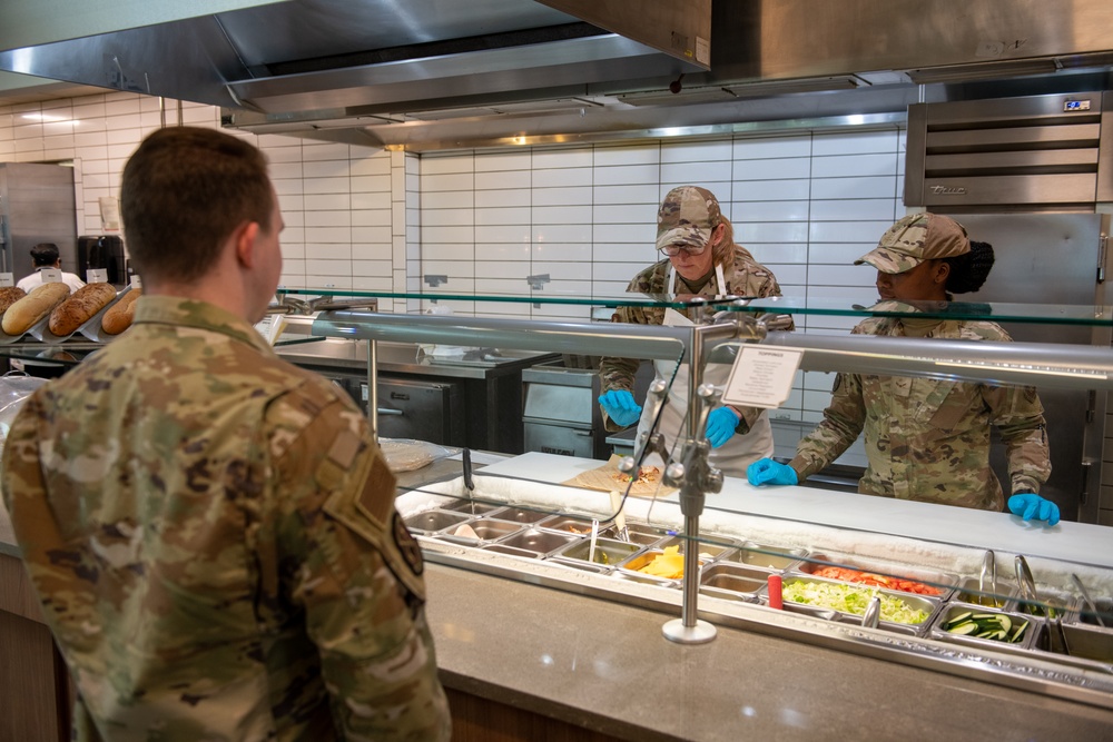 CMSgt Laura Hoover Visits Chisolm Trail Inn Dining Facility