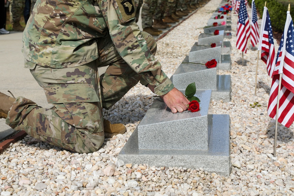 3rd Special Forces Group (Airborne) holds their annual rose laying ceremony on the Memorial Walk