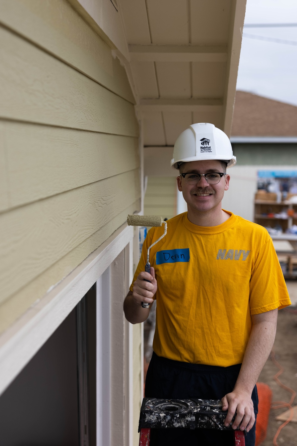 Sailors help Habitat For Humanity build homes