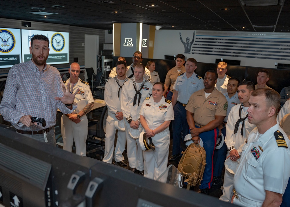 Marines, Sailors and Coast Guardsmen Tour NFL Headquarters