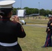 Quantico Marine Band performs at Hauppauge High School on Long Island, New York during Fleet Week